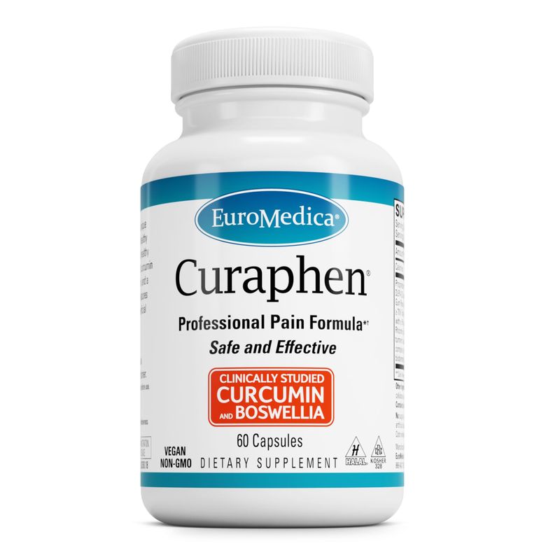 Euromedica Curaphen - Curcumin Supplement for Circulation Endorphin Support - Support for Occasional Discomfort - Aids Healthy Muscles - 60 Capsules