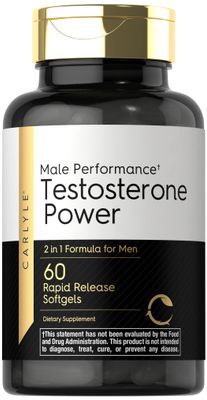 Carlyle Testosterone Supplement for Men 60 Softgels for Male Performance Non-GMO Gluten Free