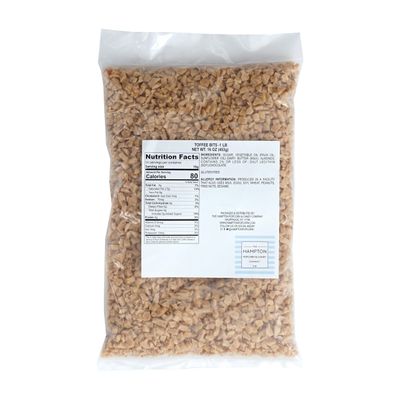 Toffee Bits, 1 Pound Bulk Bag, Toffee Ice Cream Topping, Baking, Desserts More, The Hampton Popcorn Candy Company