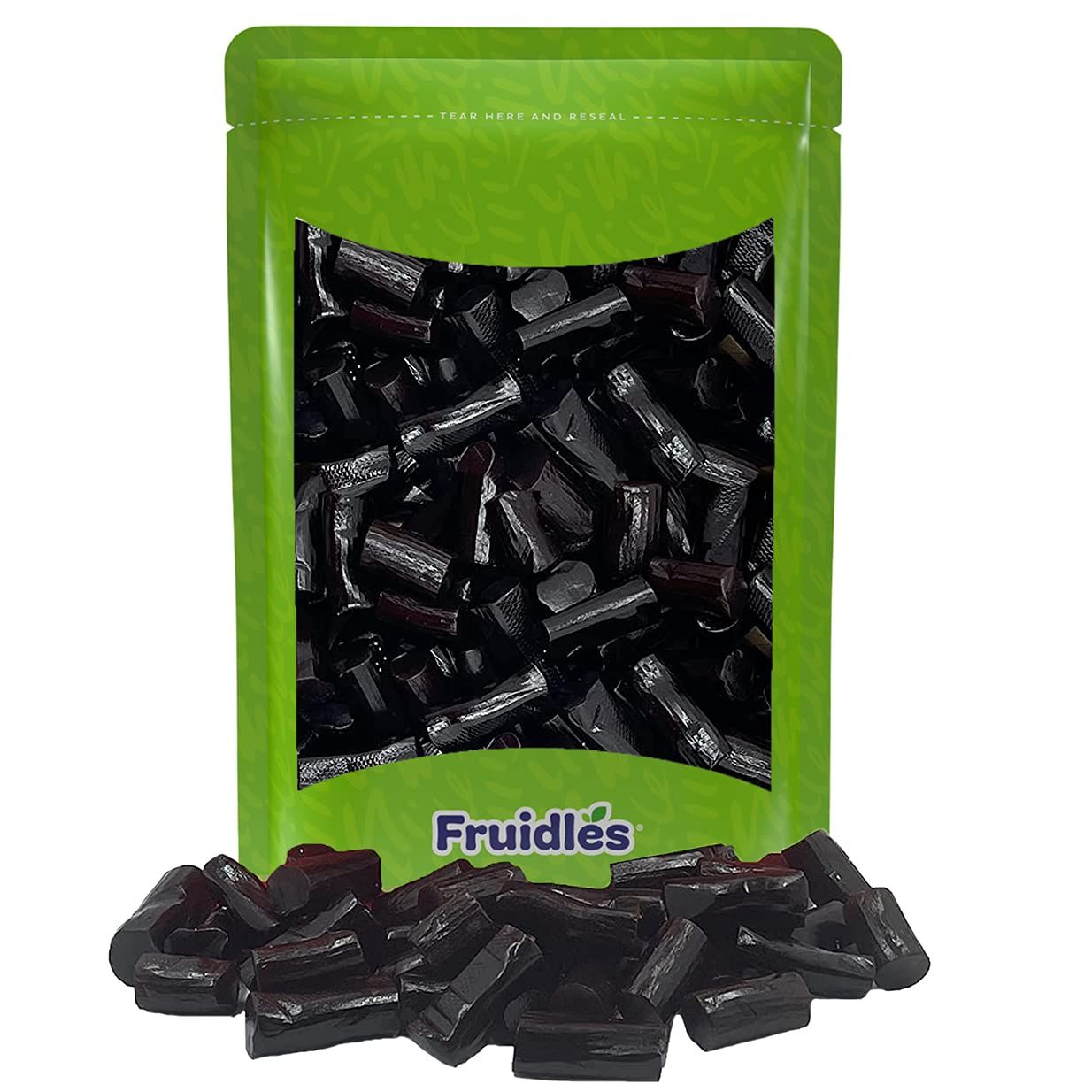 Fruidles Salty Black Licorice, Soft Licorice Candy for Parties, Birthdays, Events, and Much More (2 Pound)