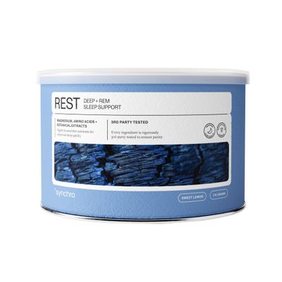 Synchro - Rest Sleep Supplements, Relaxing Sleep Aids for Adults, Powdered Magnesium Supplement for Deep Sleep Support, Nighttime Drink Sleep Supplement, Sweet Lemon Flavor, 210 Grams