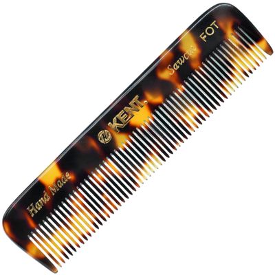 Kent FOT TY Fine Tooth Beard and Hair Comb - Handmade Travel Pocket Styling Comb for Thinning Hair, Mustache Care - Essential for Kent Beard Kit