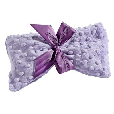 Sonoma Lavender Spa Mask, HeatableChillable Aromatherapy Eye Pillow with Lavender Infused Flaxseed Insert, Eye Compress for Stress Relief with Removable and Washable Cover (Lilac Dot)