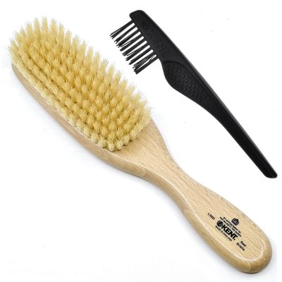Kent LS9D Satinwood Hair Brush - Boar Bristle Brush for Thin Hair. Luxury Styling, Straightening, and Smoothing. Ideal for Women.
