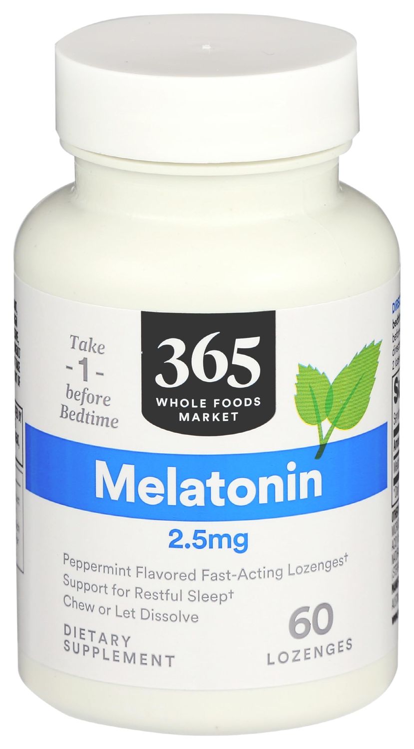 365 Everyday Value, Melatonin Lozenges 2.5mg, Peppermint Flavor, 60 CT