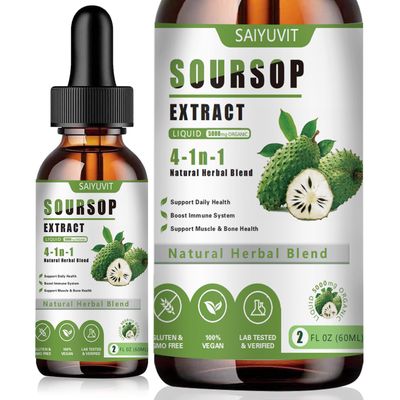Soursop Bitters Liquid, Immune Boost, Relaxation, Liver and Sleep Aid,Soursop Bitters Liquid, Herbal Goodness, Sugar Free, Natural Flavor, 2 Fl Oz