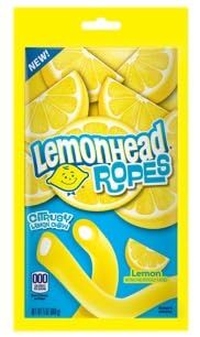 Lemon Ropes, 3 oz Bags 1 Pack - Chewy, Sweet Sour Lemon Flavored Rope Candy, Bulk Soft Gummy Candy for Snacking, Movie Nights, Parties Gifts,