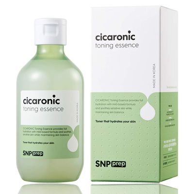 K Beauty Snp Cicaronic Toning Essence Hyaluronic Acid and Centella Asiatica Soothing and Calming for All Sensitive Skin Types Korean Daily Face Skin Care 7.4 Fl Oz