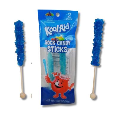 Kool-Aid Candy Collection - Variety of Lollipop Dippers, Gummies, Fizzy Popping Candy, Rock Candy, Chews, and Gum By Lyza&#39;s Sweets Treats (Single, Rock Candy (Tropical Punch))