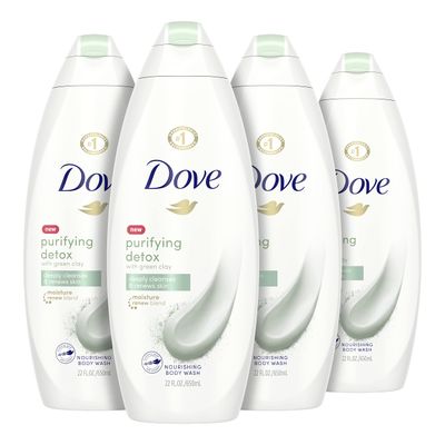 Dove Body Wash For Soft Skin Purifying Detox Cleanser That Effectively Washes Away Bacteria While Nourishing Your Skin 22 oz 4 count