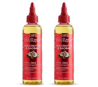 ORS HAIRepair Coconut Oil Baobab Vital Oils For Dry Damage Hair Scalp 4.3 Ounce (Pack of 2)