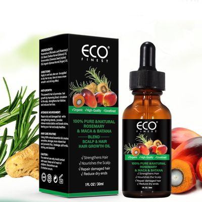 Organic Oil - Premium Grade 100 Pure and Natural for Hair Growth, Eyelashes, Eyebrows, Skin and Face - Rosemary and Batana Natural Hair Care