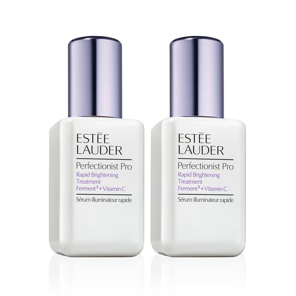 Este Lauder Perfectionist Pro Rapid Duo Brightening Treatment Face Serum with Ferment3 Vitamin C Targets Dark Spots, 3.4 Fl Oz