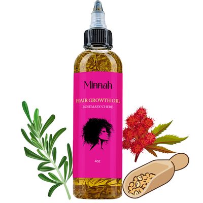 Minnah Hair Growth Oil, Ayurvedic Herbal Hair Growth Oil For Black Women, Organic RosemaryChebe Hair Essential Serum, Natural Batana Fenugreek Castor Hydrating Hair-Butter (1 PCS)