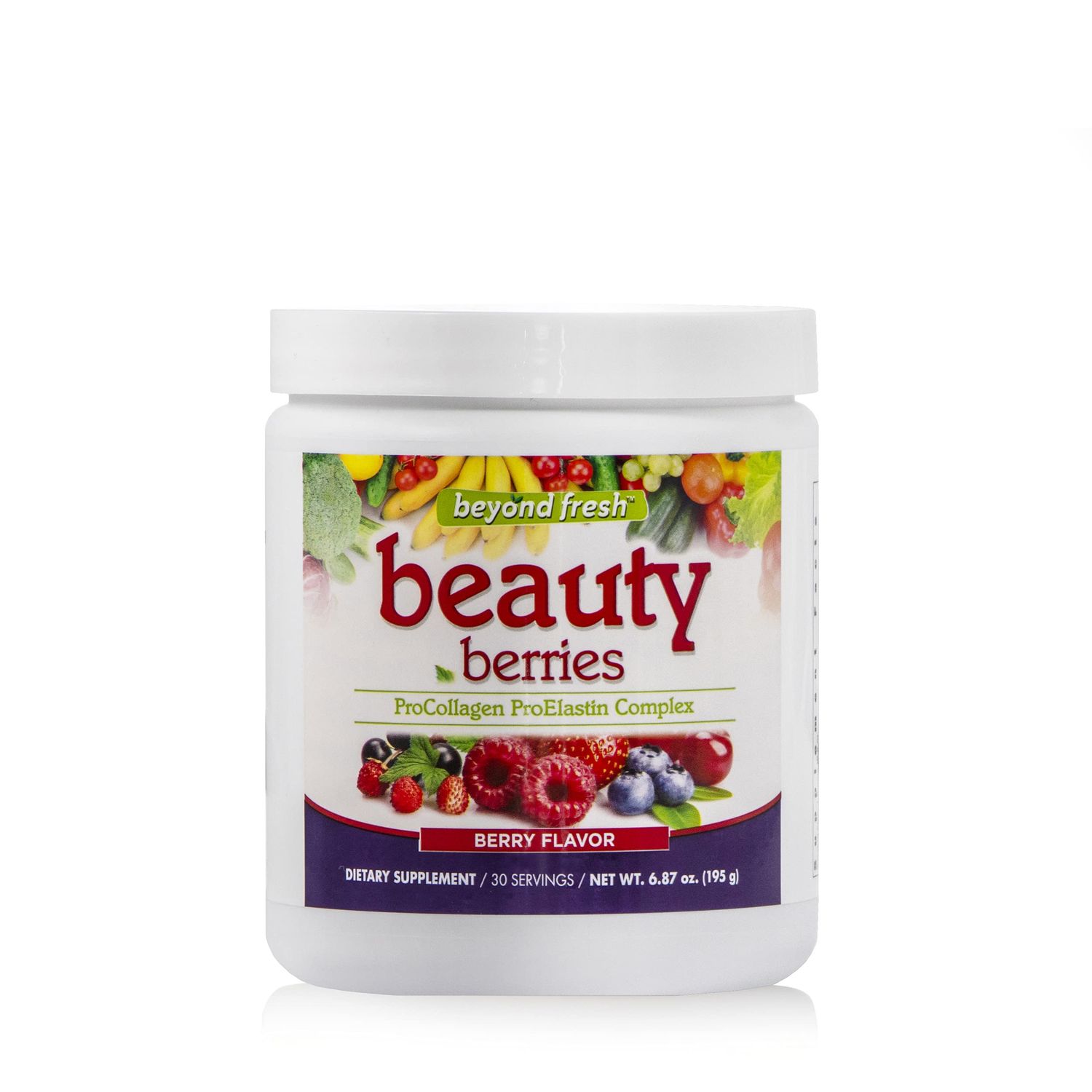 Beyond Fresh Beauty Berries, Procollagen and Proelastin Complex, Healthy Skin, Hair Nails, Powerful Antioxidants, Berry Flavor, 6.87 Ounce (N12556)