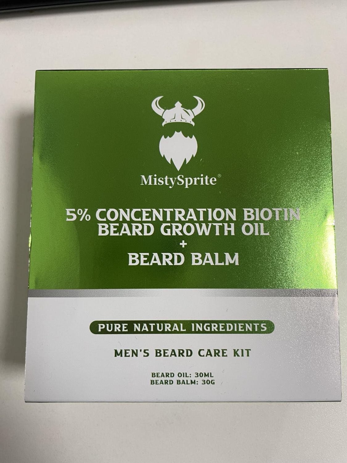 MistySprite Beard Growth Oil Beard Balm - Beard Growth Kit with 5 Concentration Biotin for Men, Natural Ingredients with Argan Oil, Jojoba Oil and Vitamin (Citrus Serenity)
