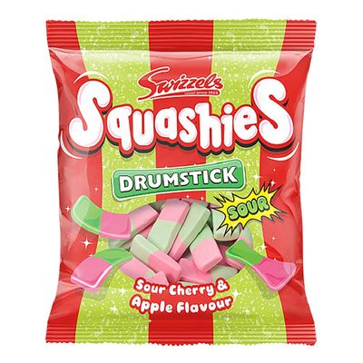 Swizzels Drumstick Squashies Sour Cherry and Apple Flavour, 120g
