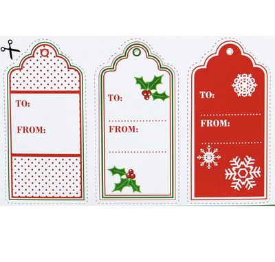 Peppermint Candy Canes (Red White) Individually Wrapped Includes To From Gift Tags (Red) 1 Pack