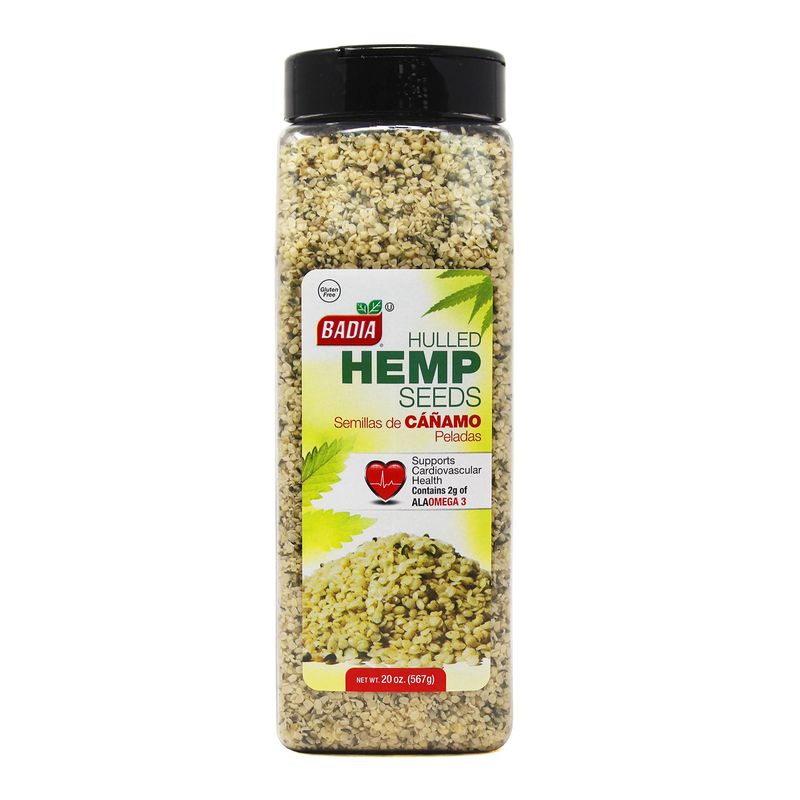 Badia Hulled Hemp Seeds, 20 oz, Hemp Hearts, Protein, Fiber, Vitamins Minerals