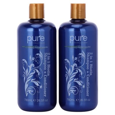 Biotin Volumizing and Stimulating Shampoo Set for Thicker, Healthier Hair - For All Hair Types, Sulfate-Free with Organic Ingredients, Twin Pack