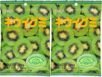 Kasugai Kiwi Gummy Candy 3.77oz (2 Pack)