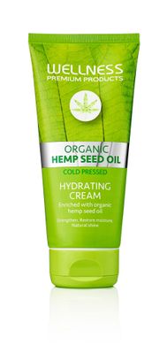 Wellness Premium Products Intensive Hydrating Cream Hemp-Infused Hair Styler Moisturizer for All Hair Types Tames Frizz, Adds Shine Strength Vegan Paraben-Free, 180ml