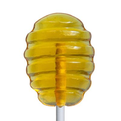 MelvilleCandy Hard Candy Clover Honey Dipper Lollipop On Wooden Ball Sticks, 5 Count Bag