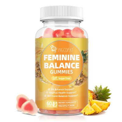 Migcopat Premium Feminine Balance Gummies, Womens Health Probiotics, Immune Support, Gut Health, Hormone Balance, PH Balance Vitality, Pineapple Flavor, 60 Count