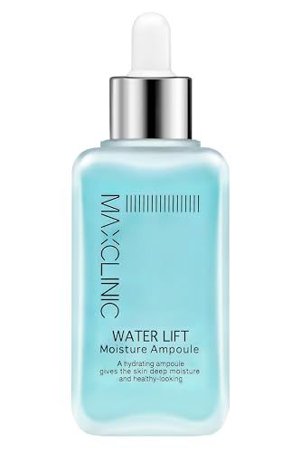 MAXCLINIC Water Lift Moisture Ampoule for Dry Skin Deeply Hydrating Serum for Face Fortifying Facial Serum Ampoule Korean Skin Care Highly Moisturizing Face Serum (3.38 fl oz)