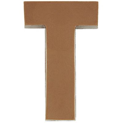 Philadelphia Candies Solid Milk Chocolate Alphabet Letter T, 1.75 Ounce Novelty Gift