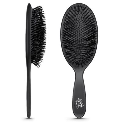 RPZL Boar Bristle Brush - Cushioned Nylon Bristle Styling Tool for Smoothing, Polishing Extension Hair - Suitable for All Hair Types, Wet or Dry