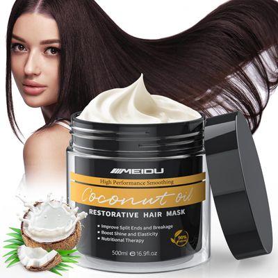 IIIMEIDU Hair Mask for Damaged Hair, Keratin Hair Mask Treatment for Dry Damaged Hair, Deep Repair Conditioning Hair Mask, Coconut Oil Hydrating Hair Mask, No Sulphates, No Parabens (16.9 Fl Oz)