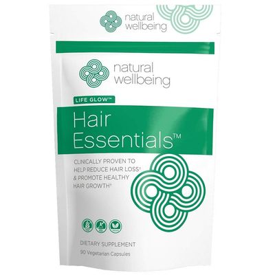Natural Wellbeing Hair Essentials - Supports Healthy Hair with Saw Palmetto (for DHT), Biotin, Bamboo Silica - Natural Supplement for Women and Men. 90 Veg Caps (1-Month Supply)