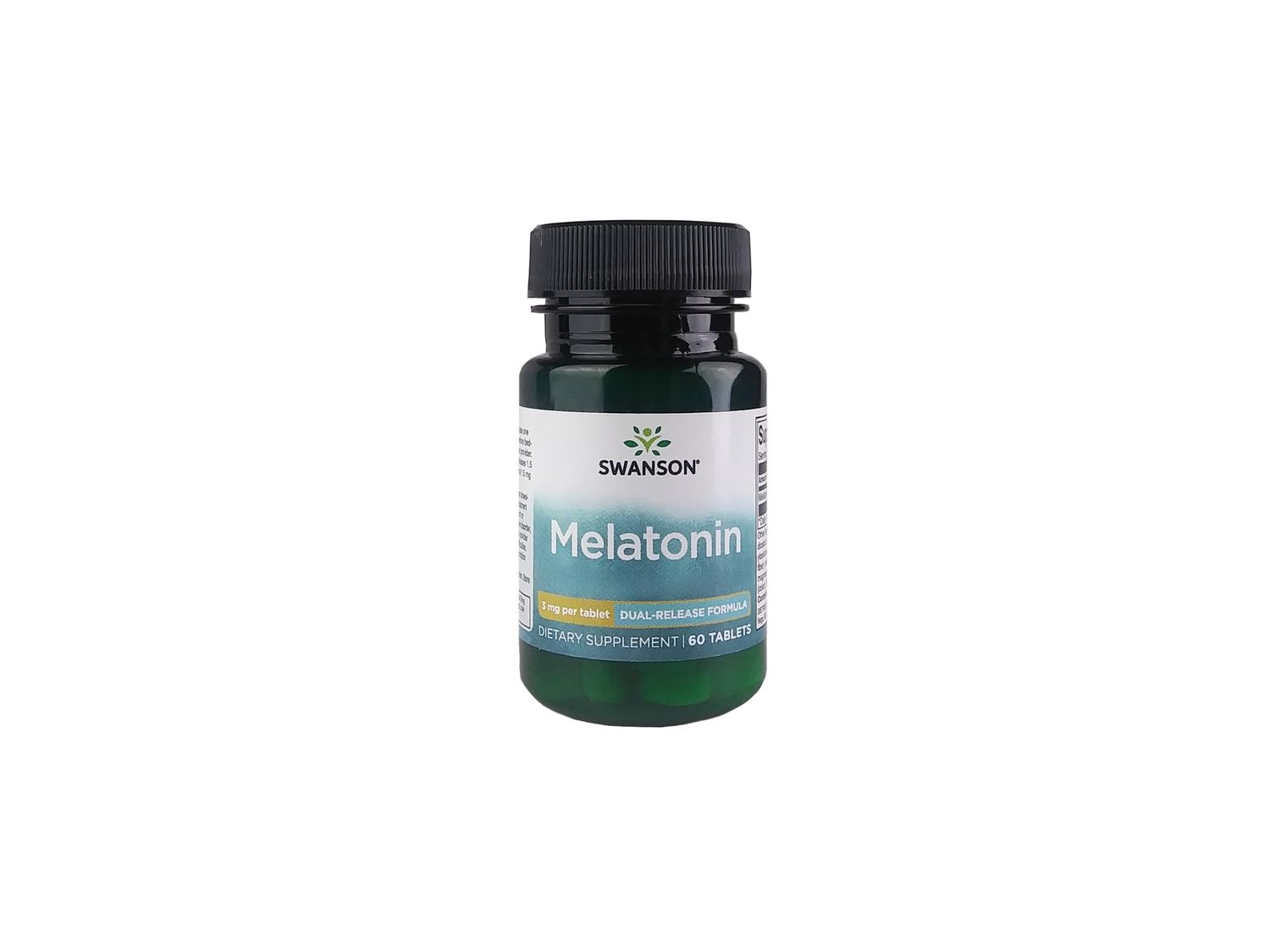 Swanson Dual-Release Melatonin - Sleep Schedule Supplement- (60 Tablets, 3mg Each)