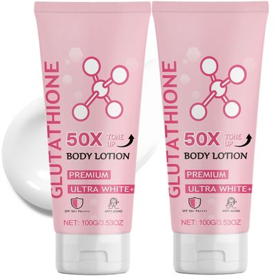 Glutathione 50x Tone Up Body Lotion, 2 Pack Moisturizing, Hydration and Nourishing, Soft Skin All Over Body Scented Body Lotion for Women (2 Packs)