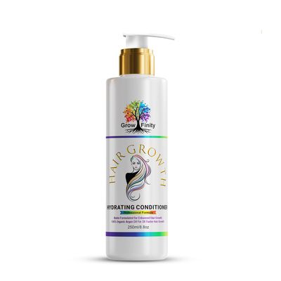 GrowFinity Hair Growth Moisturizing Conditioner Biotin and Argan Oil Infused for 3x Faster Hair Growth Professional Salon and Spa Conditioner - 8.8 Oz