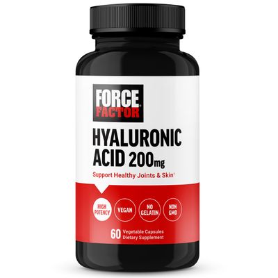 FORCE FACTOR Hyaluronic Acid Supplements, Hyaluronic Acid Capsules for Joint Health and Skin Hydration, Joint Health Supplement for Women and Men, High Potency, Vegan, 60 Capsules