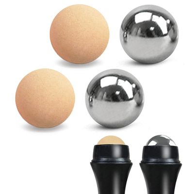 Stainless Steel Ice Roller Ball Oil Control On The Go Ball Fit REVLON Volcanic Face Roller Ball Compatible Fit REVLON oil absorbing roller Oil Blotting Tool(21.5mm Diameter 22 PCS Not Include Holder)