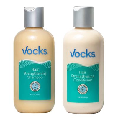 Vocks Hair Strengthening Shampoo and Conditioner - DHT Blocker for Hair Loss Thinning - Scientifically Formulated for All Hair Types and Both Men and Women - 8.5oz