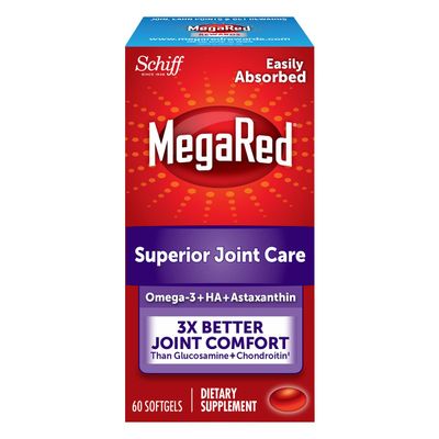 MegaRed 353mg Omega-3 Krill Oil Joint Care Supplement with EPADHA Fatty Acids, Antioxidants, Hyaluronic Acid, No Fishy Burp Aftertaste as with Fish Oil, 60 Count Softgels