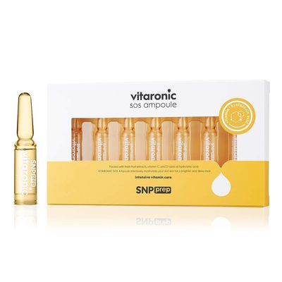 K Beauty Snp Vitaronic SOS Ampoule 1 Week Facial Supply Nourishing and Moisturizing for All Skin Types Korean Skin Care Face Moisturizer Vitamin Facial Moisturizer 7 Vials - 1.5ml per Vial