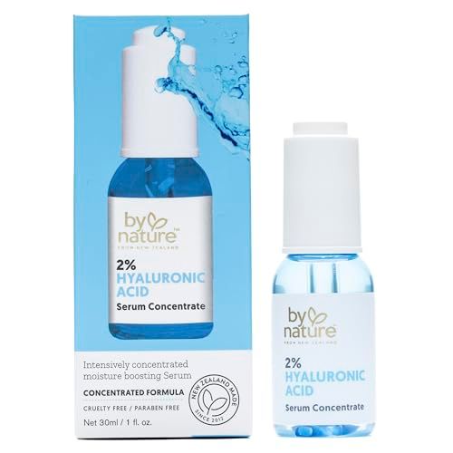 By Nature 2 Hyaluronic Acid Serum for Face Neck - Skincare from New Zealand - 2 Hyaluronic Acid Facial Serum Concentrate - 1fl. Oz