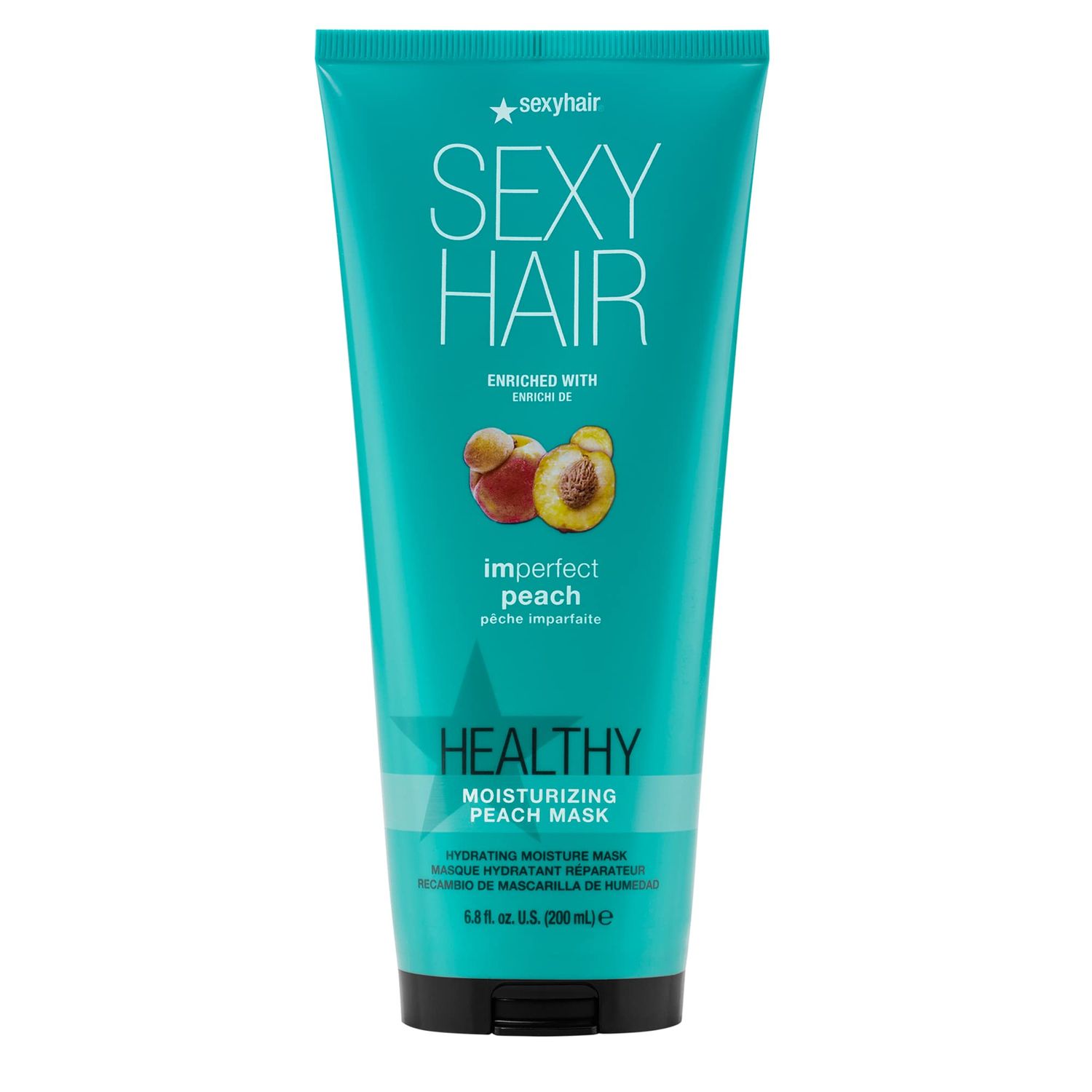 SEXYHAIR Healthy Imperfect Fruit Moisturizing Mask, 6.8 oz Peach Medium to Coarse Hair Type