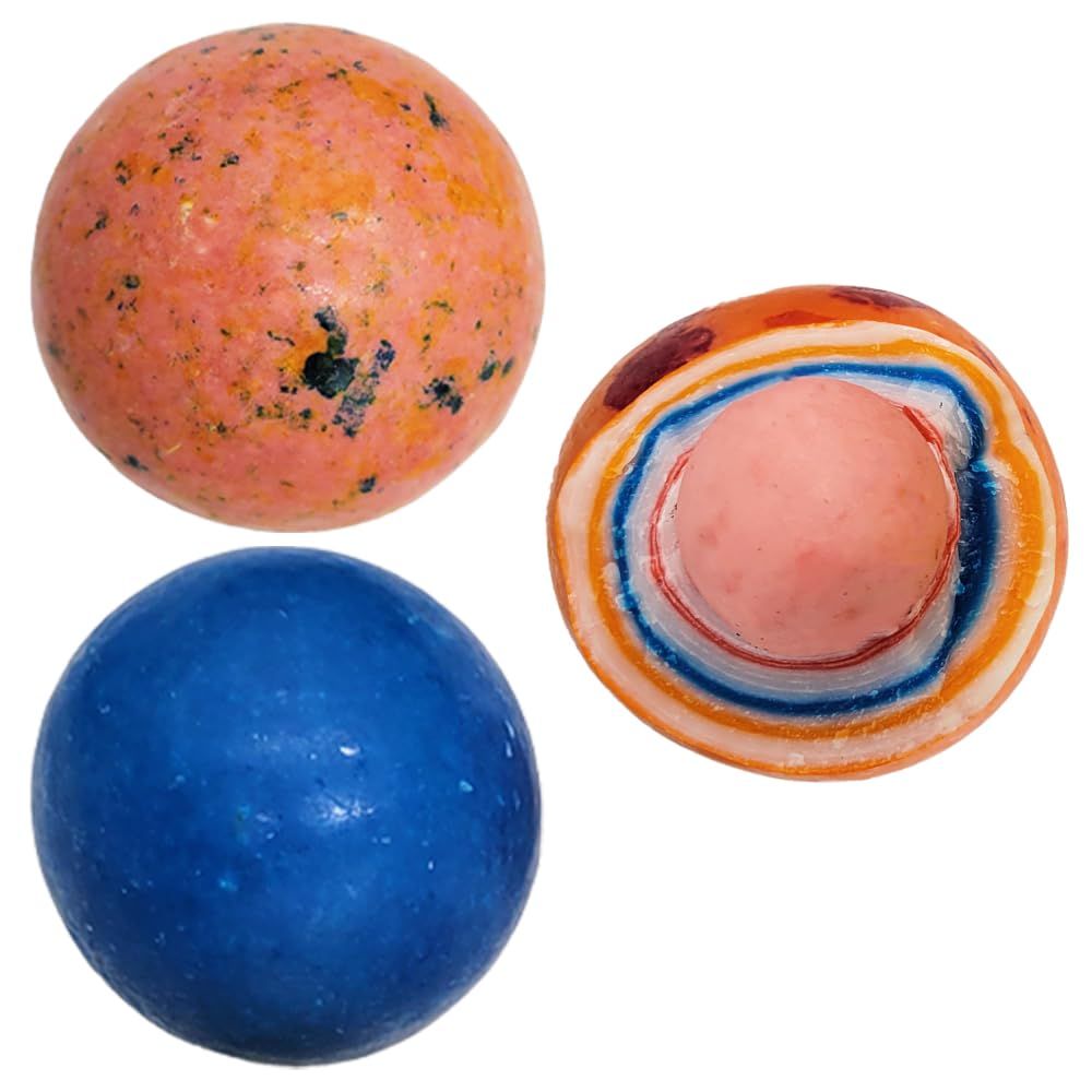 Fruidles JUMBO Psychedelic Jawbreaker with Candy in Center, Boulders Speckled Candy, The Big Bruiser Jawbreaker, Kosher Certified - 2 14&quot; Inches (Pack of 2)