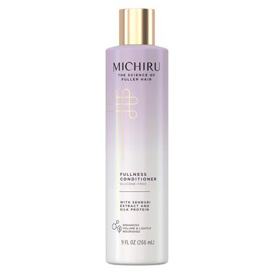 Michiru Fullness Conditioner - Senburi Extract Silk Protein, Nourishing Scalp Treatment for Growth, Hair Volumizing Products for Women, Sulfate-Free Conditioner for Fine Hair, 9 Oz