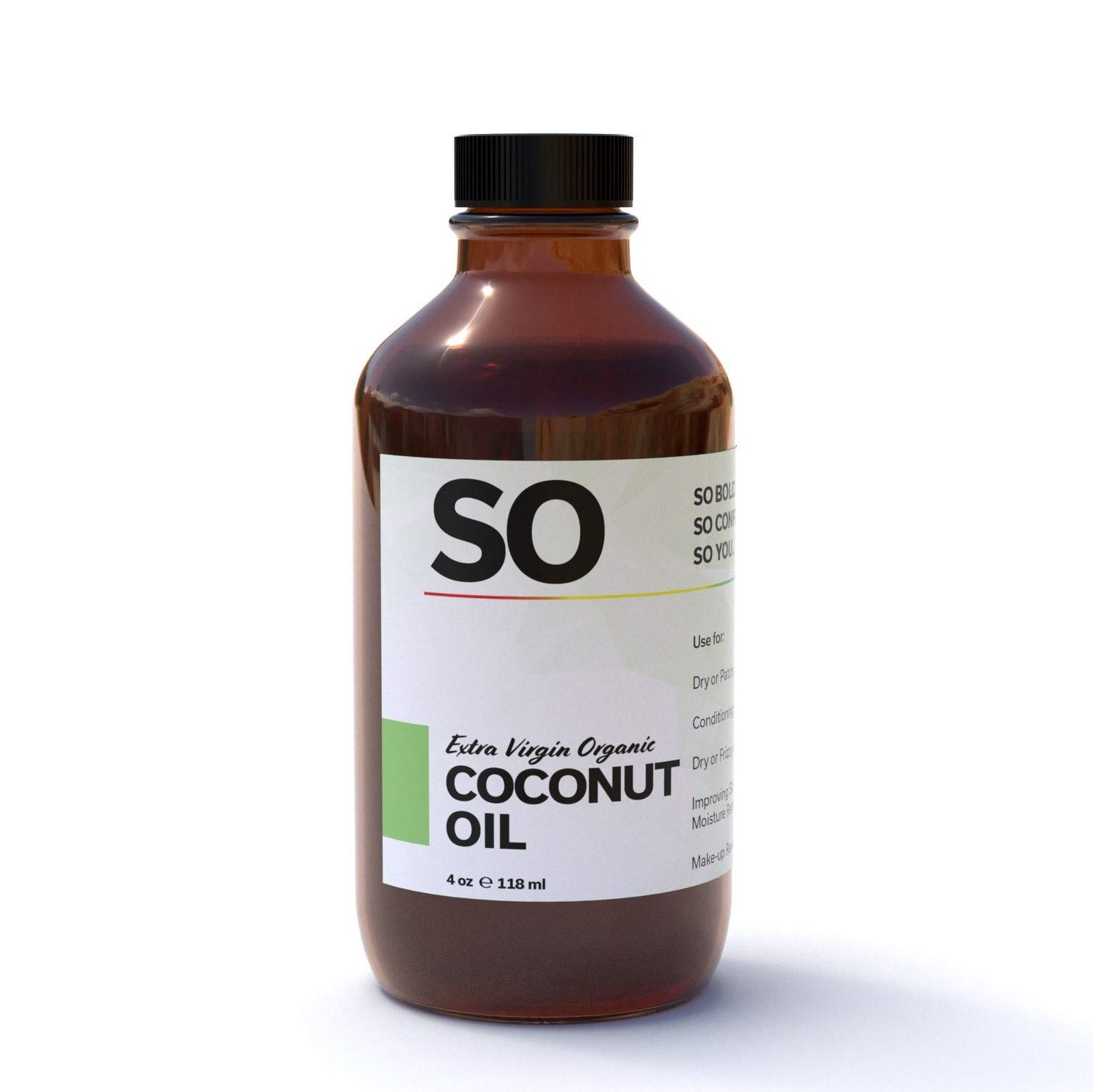 SO Extra Virgin Organic Coconut Oil Excellent Anti-Frizz Scalp Conditioner Tames Dry Skin and Frizzy Hair Coconut Oil Hair Conditioner 4 oz 118mL