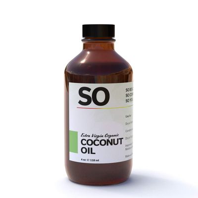 SO Extra Virgin Organic Coconut Oil Excellent Anti-Frizz Scalp Conditioner Tames Dry Skin and Frizzy Hair Coconut Oil Hair Conditioner 4 oz 118mL