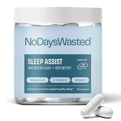 Magnesium Sleep Supplement - Magnesium Threonate, Chelated Magnesium&#39;s Bisglycinate, L-Theanine Apigenin - Sleep Assist - Powerful Blend for Better Sleeping and Restful Nights - 60 Capsules