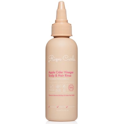 Rizos Curls Travel Apple Cider Vinegar Scalp Hair Rinse, Clarifies to Remove Product Buildup, Balance Oils, Revive Hair Scalp, Enhances Softness Shine, 2.5 oz