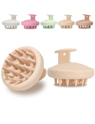 Shampoo Scrubber Scalp Scalp Massager Hair Growth Beige Brush for Dandruff Stress Relax Dog Head Massager Hair Brushs for Shower Soft Silicone Stimulating for Animal Gift for Wife Girls Mother